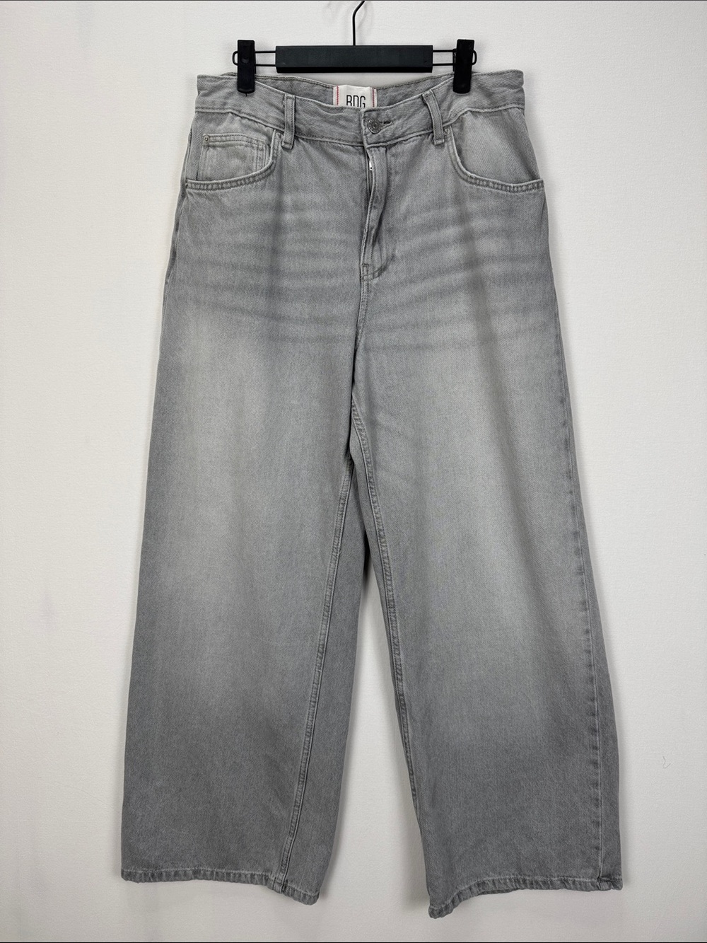 BDG Gray Wash Wide Leg Jeans High Rise Denim Pants Size 31